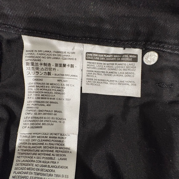 Levi's 505 Straight Jeans - Black - Picture 8 of 8